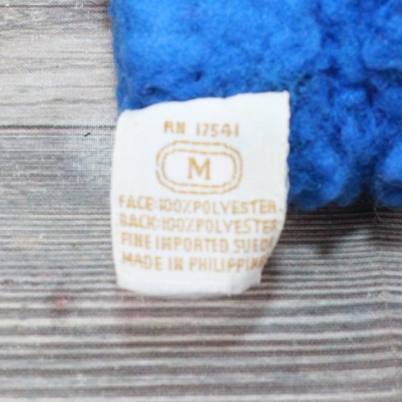 *Womens Blue Suede Polyester Lined Gloves Size M - Picture 8 of 8